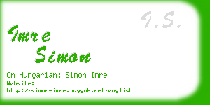 imre simon business card
